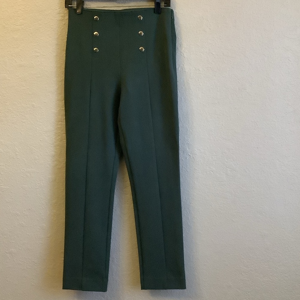 Ann Taylor Green High-Waisted Pants